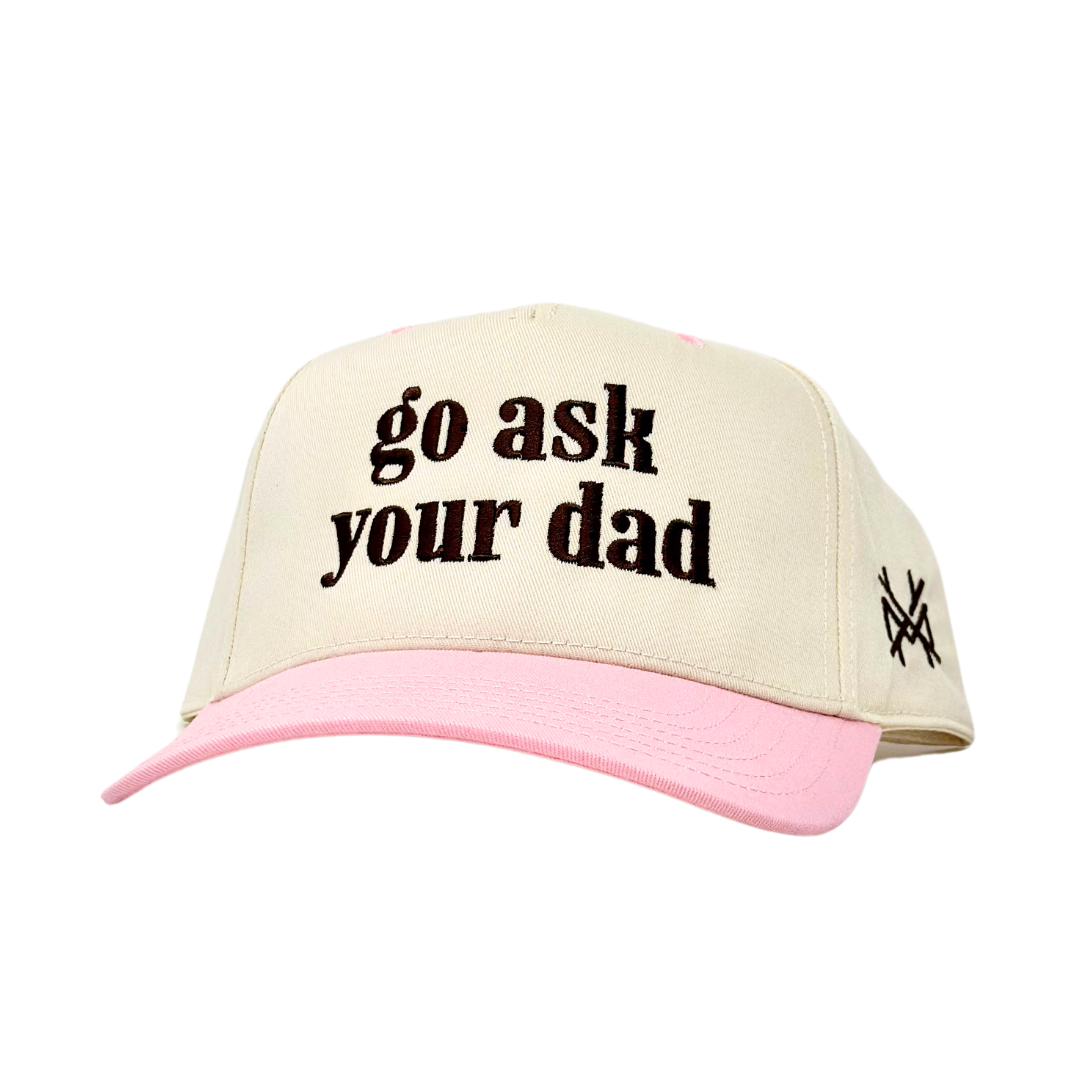 MHC Go Ask Your Dad Trucker Hat: Green/Natural Otto