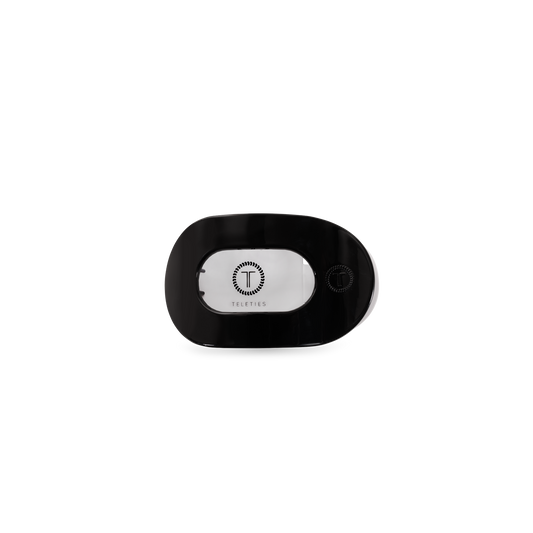 TELETIE Jet Black | Tiny | Flat Round Clip