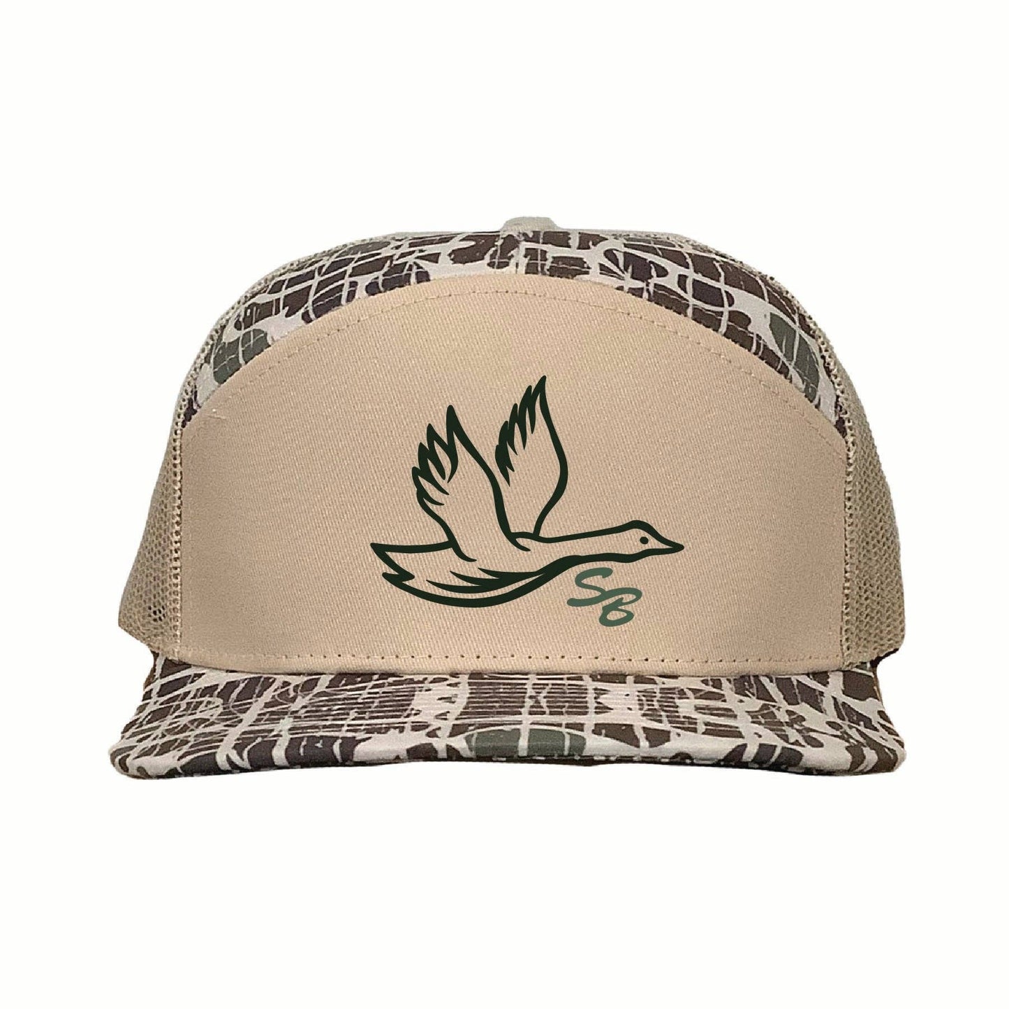 Prep Goose Sb Hat: Foggy Marsh Vein Camo 7 Panel