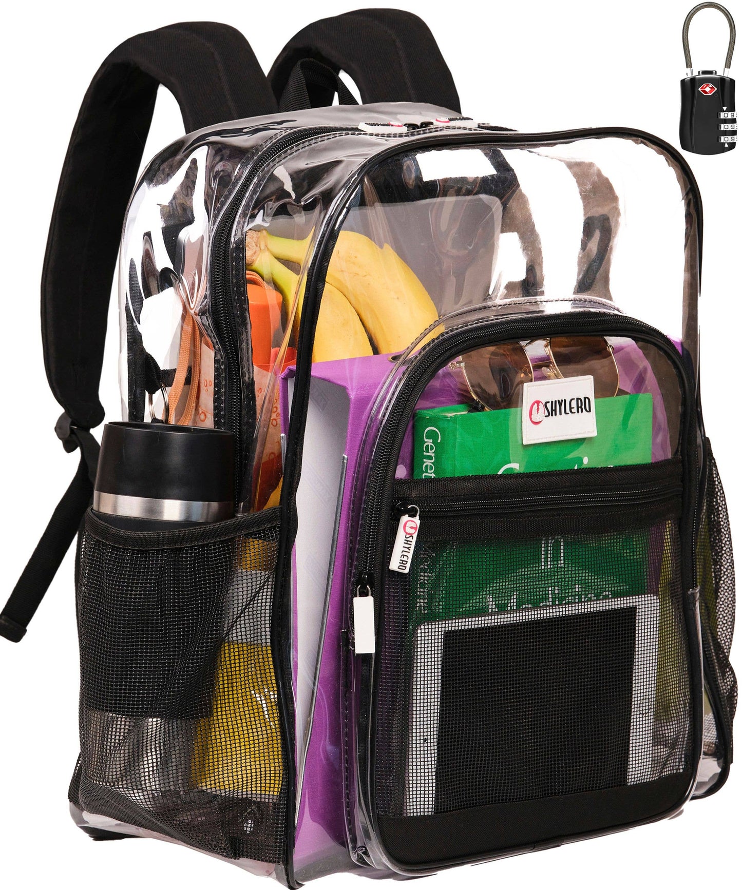 Clear Backpack For School XL | Top YKK® Zip | Black Rhino: Black Rhino
