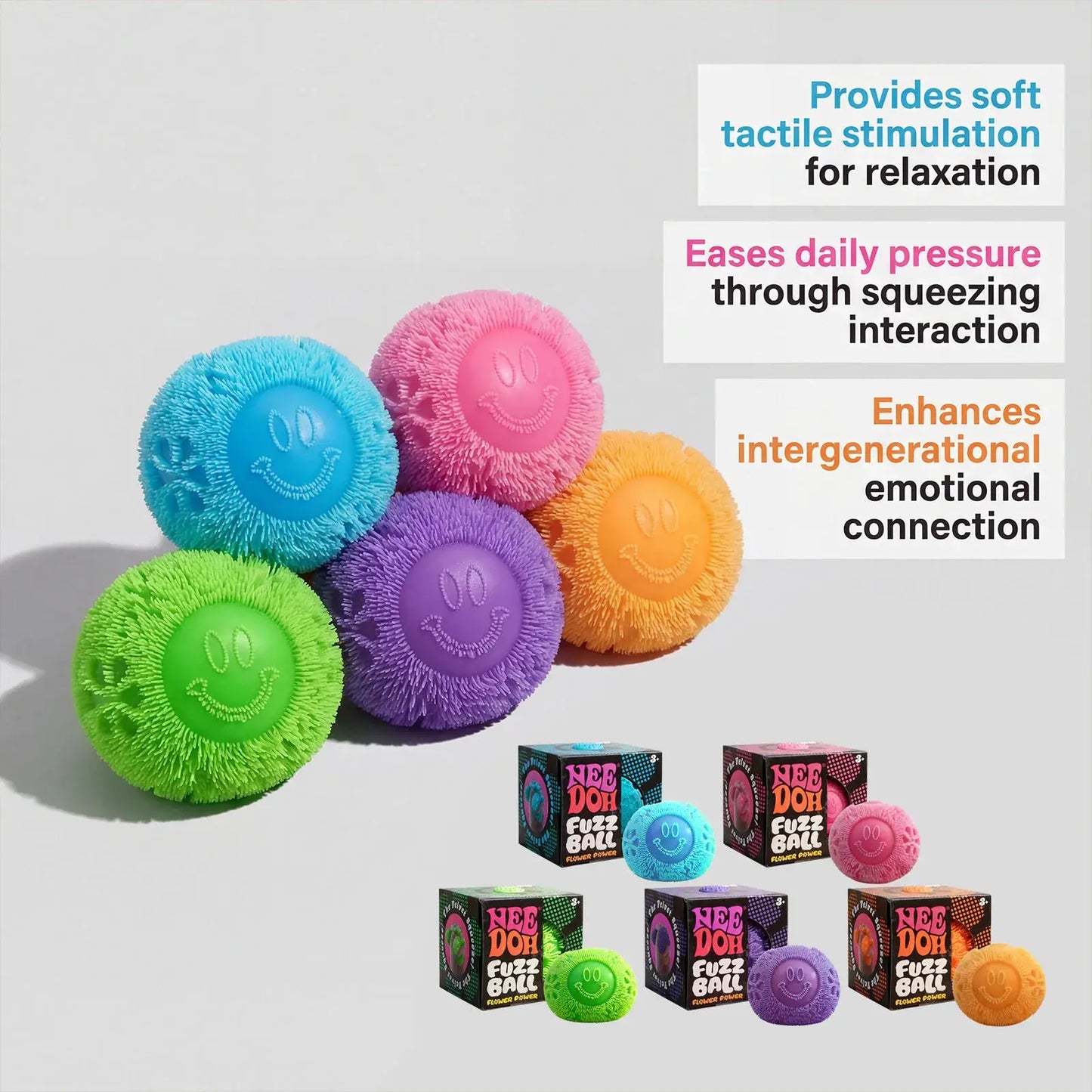 Fuzz Ball Blind Box Cute Smiley Face Flower Shape