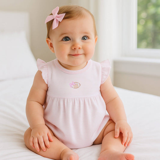 Touchdown Cutie Embroidered Bubble - Pink