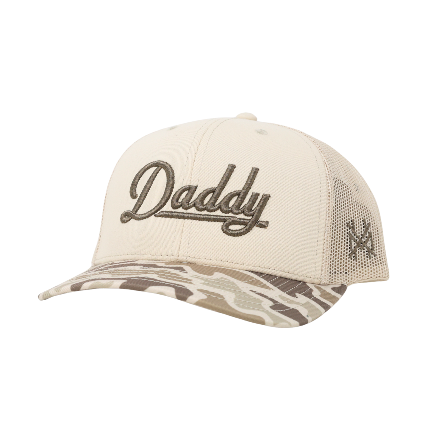 Daddy Trucker Hat: Trucker Field Camo/Natural