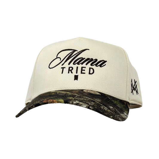 MHC Mama Tried Ultra Trucker Hat: Mossy Oak Breakup Country/Natural Otto