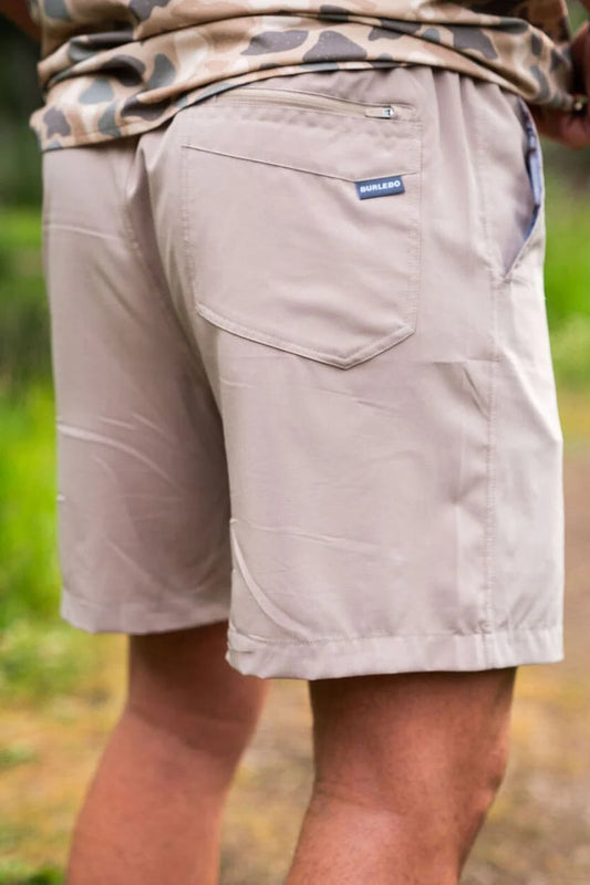 BURLEBO Everyday Short - Cobblestone Khaki - Duck Hunt Pocket 7"