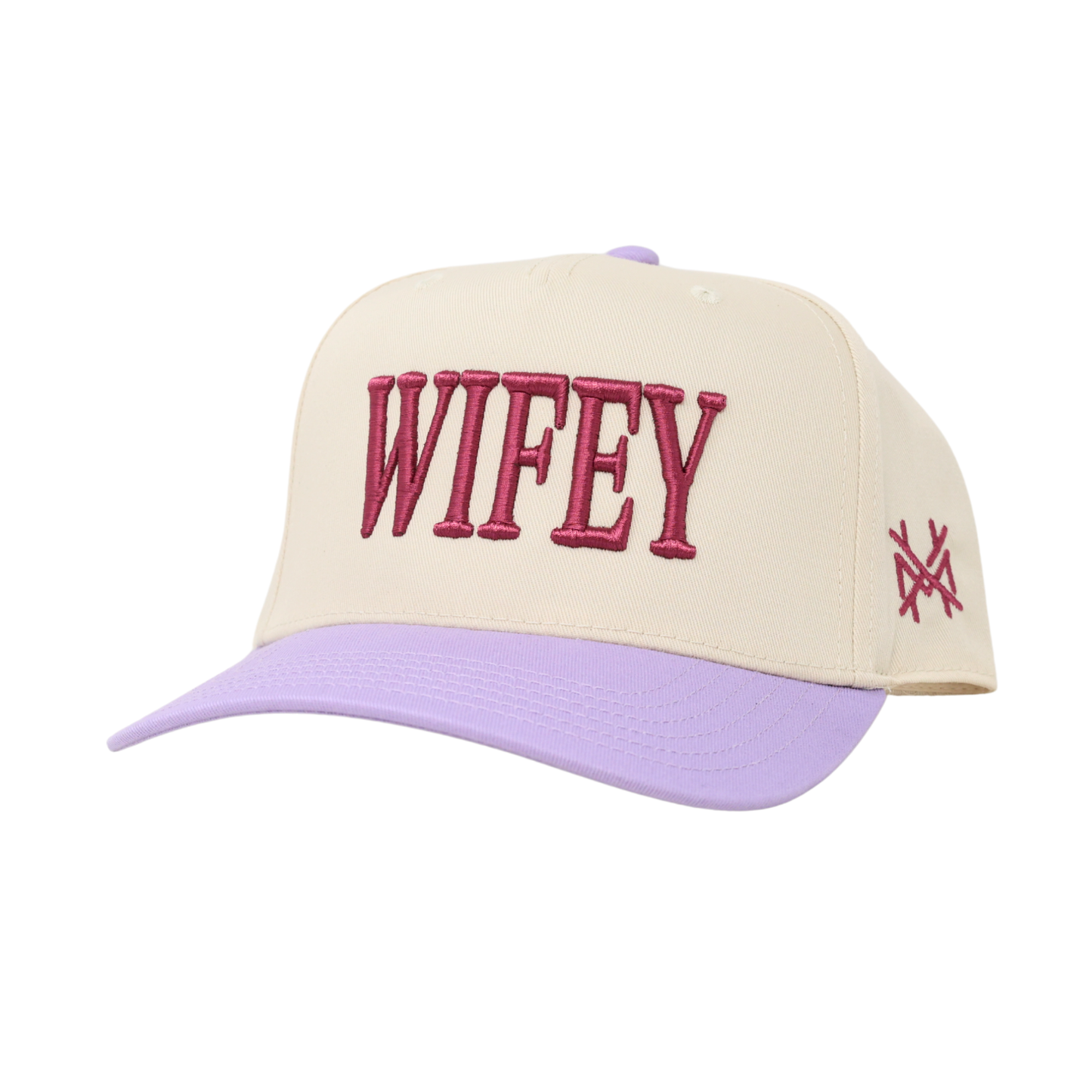 Wifey Trucker Hat: Retro Lavender/Natural