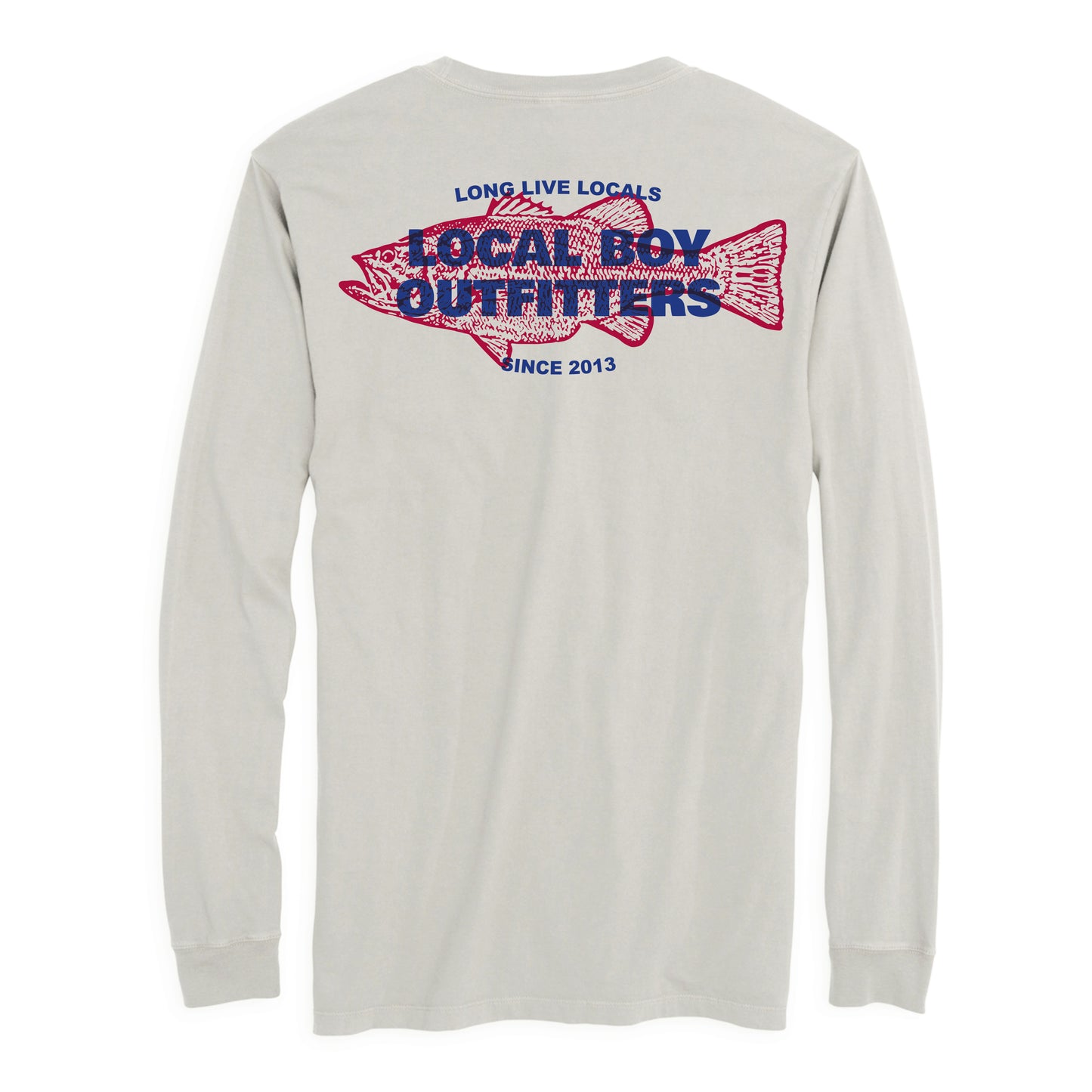 Local Boy Gone Fishin' LS Tee - Silver