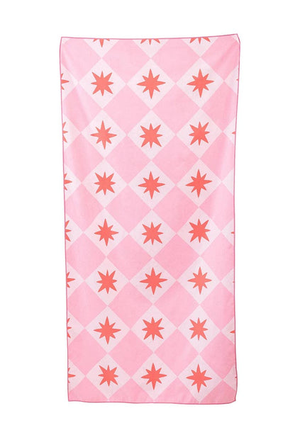 Lobster Wholesale Quick Dry Reversible Pool Towel: Pink