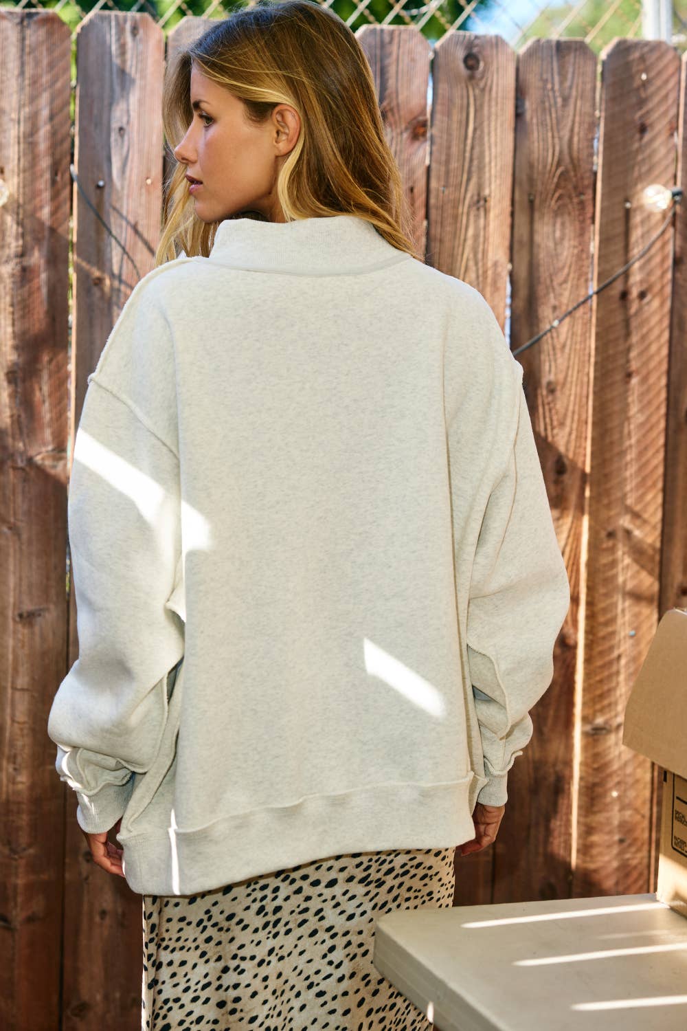 JESUS & GOD IS GOOD' Reversible Sweatshirt: Ash grey/Vintage blue