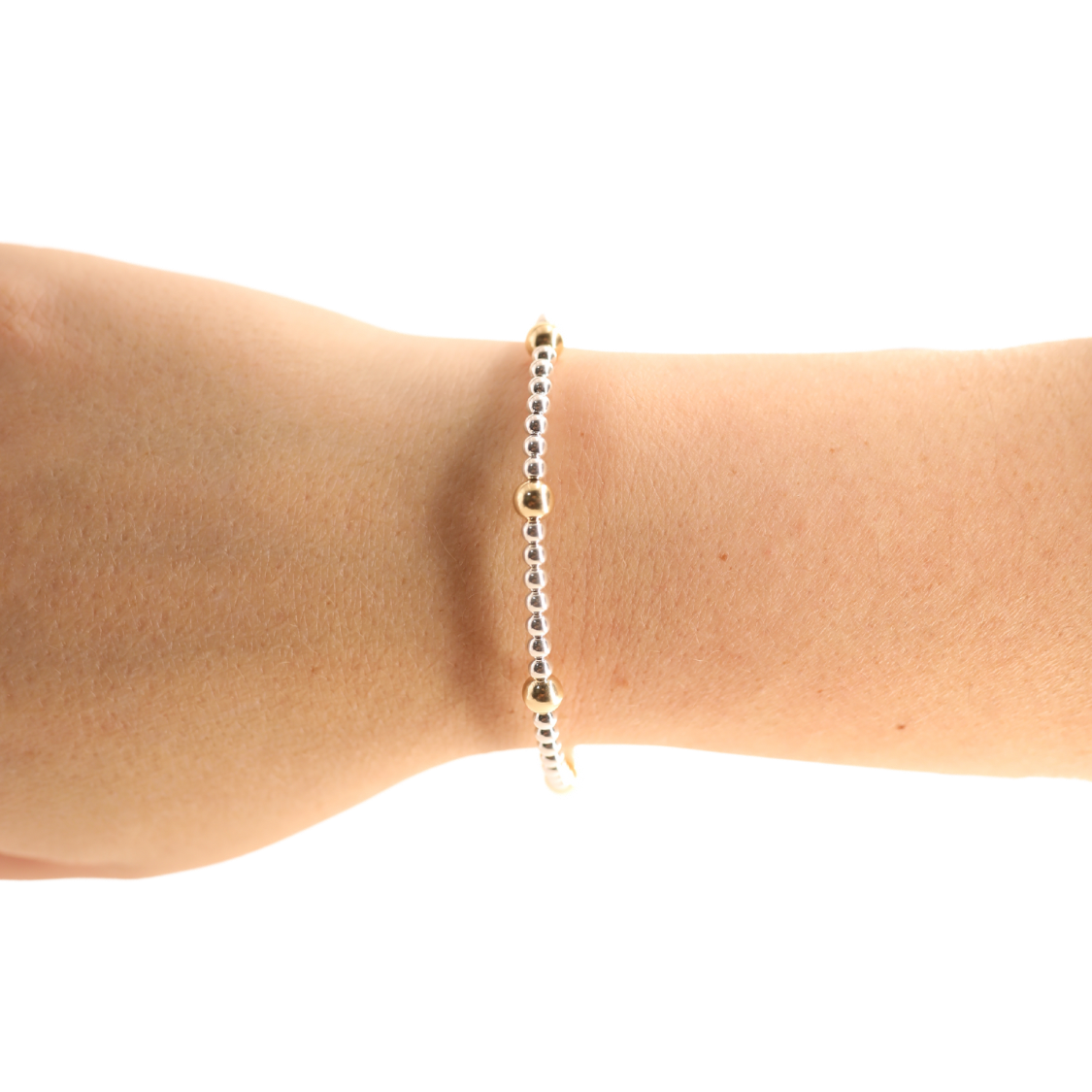 Olive Bracelet in Silver with Gold: Petite 6.25 inch