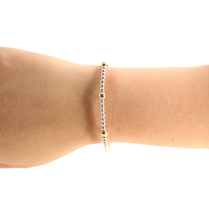 Olive Bracelet in Silver with Gold: Petite 6.25 inch