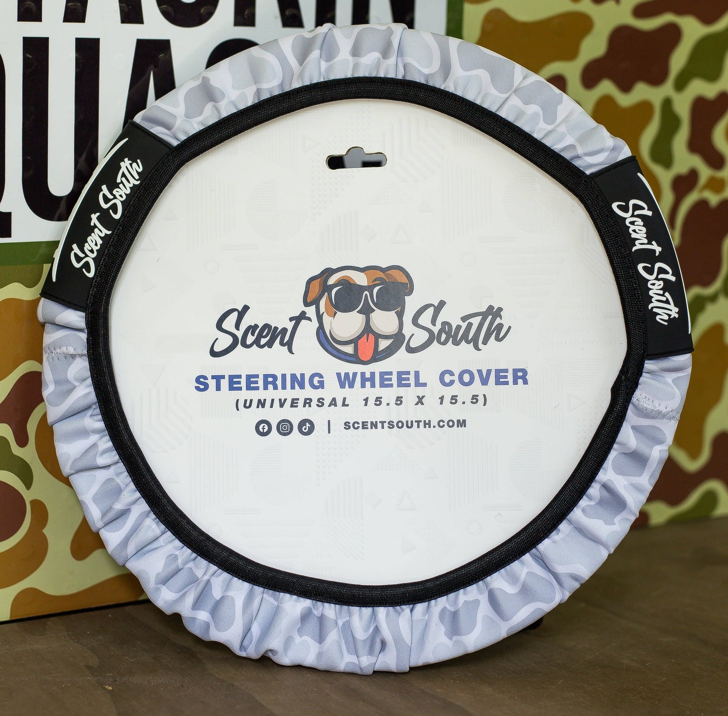 Scent South Steering wheel cover- Ice Camo