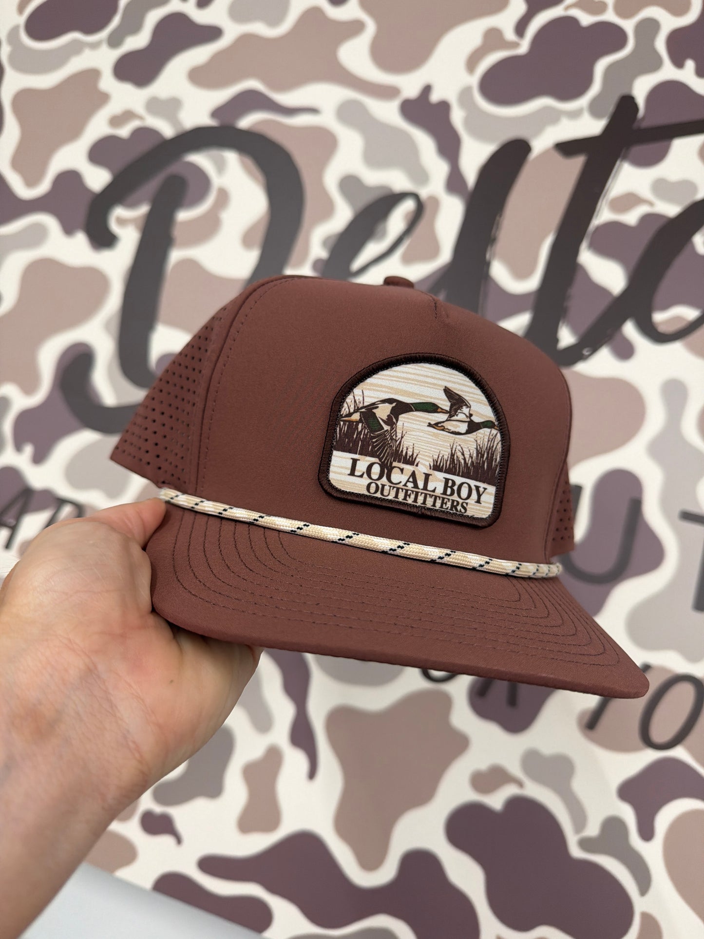 Local Boy Mallard Marsh Patch Perf Rop Hat