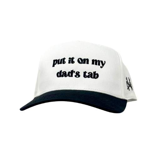 MHC Put It On My Dad's Tab Trucker Hat: Royal/Natural Otto