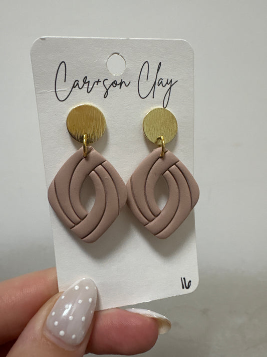 Car+son Clay Taupe earrings