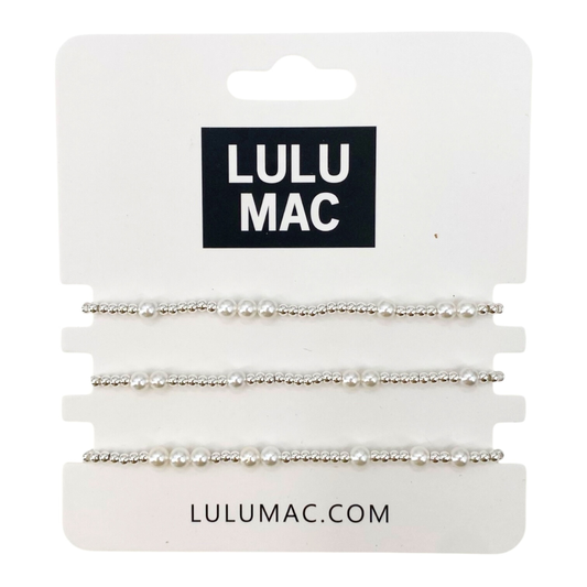 Lulu Mac Beaded Bracelet - SILVER