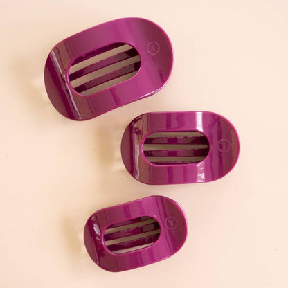 Mulberry | Large | Flat Round Hair Clip