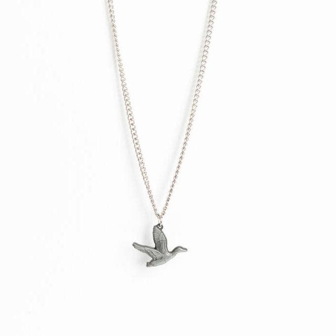 Duck It Silver - Stainless Steel Necklace