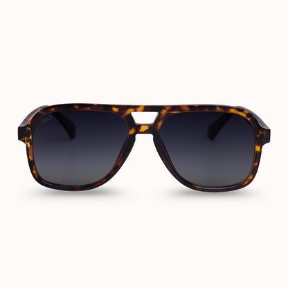 Cruz - Unisex Aviator Sunglasses – Polarized Hair-Friendly: Tortoise