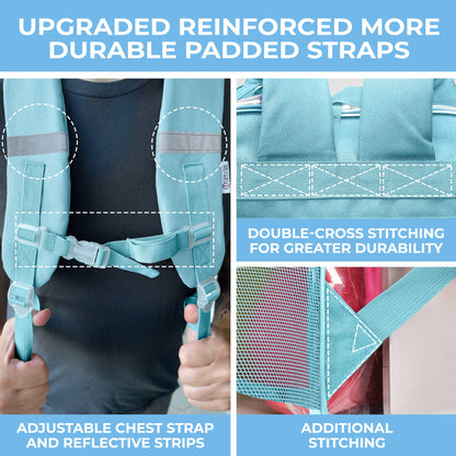 Clear Backpack For School XL | Turquoise Rhino: Turquoise Rhino