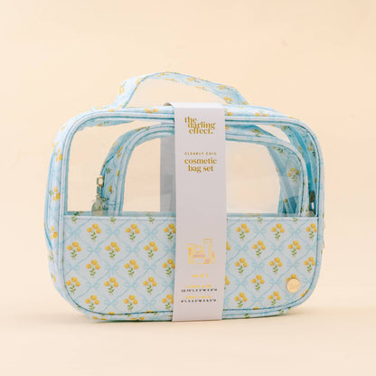 Clearly Chic Cosmetic Bag Set-Marigold Lane Blue