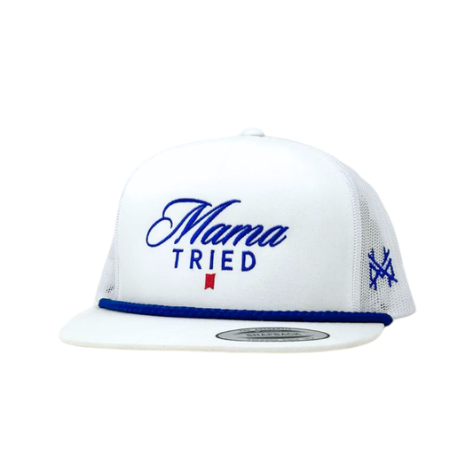 MHC Mama Tried Ultra Trucker Hat: Mossy Oak Breakup Country/Natural Otto