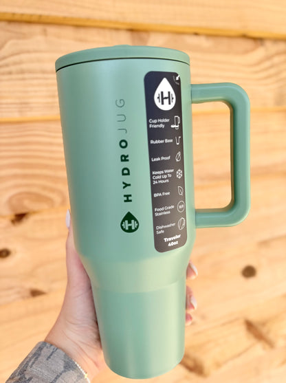 Sage HydroJug 40 oz Traveler Tumbler: Sage