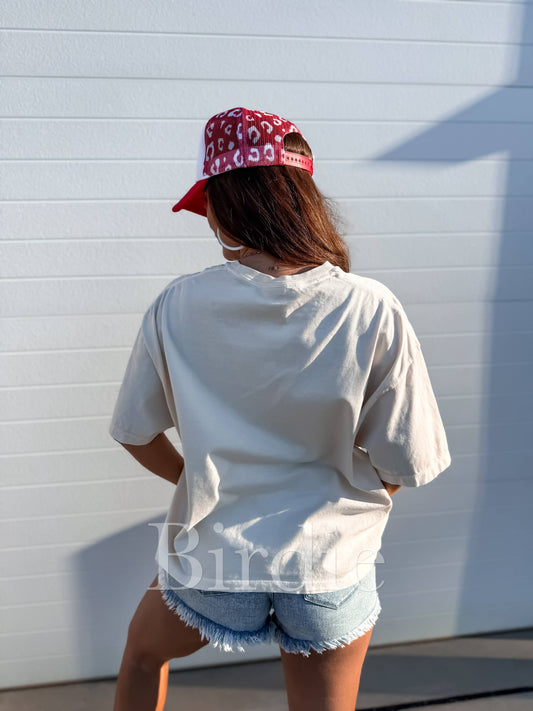 Boxy USA Graphic Tee on Ivory