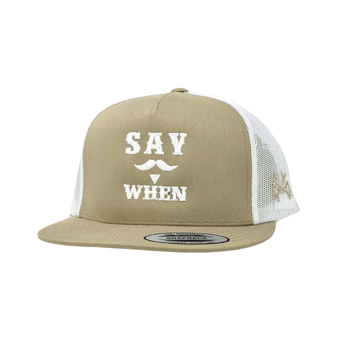 Say When Trucker Hat: 7 Panel Bottomland/Black