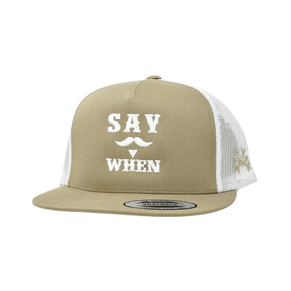 Say When Trucker Hat: 7 Panel Bottomland/Black