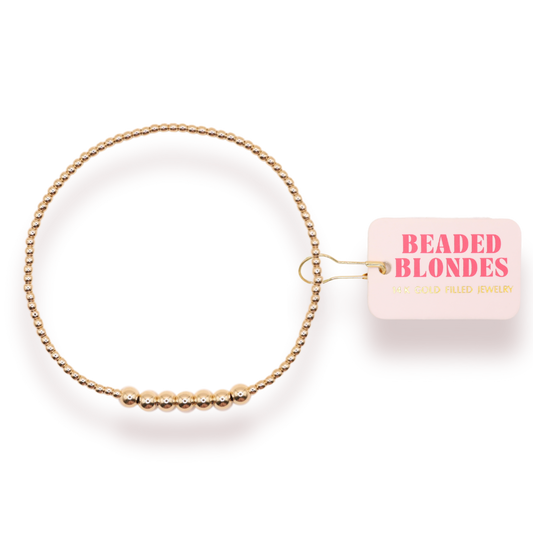 Dainty Lucky Bracelet in Gold: Extended 7.25 Inch