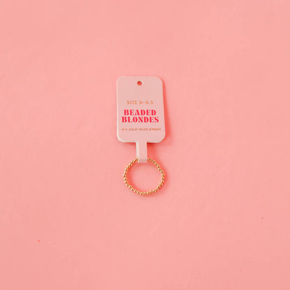 Lexi Beaded Band in Gold: 9/10