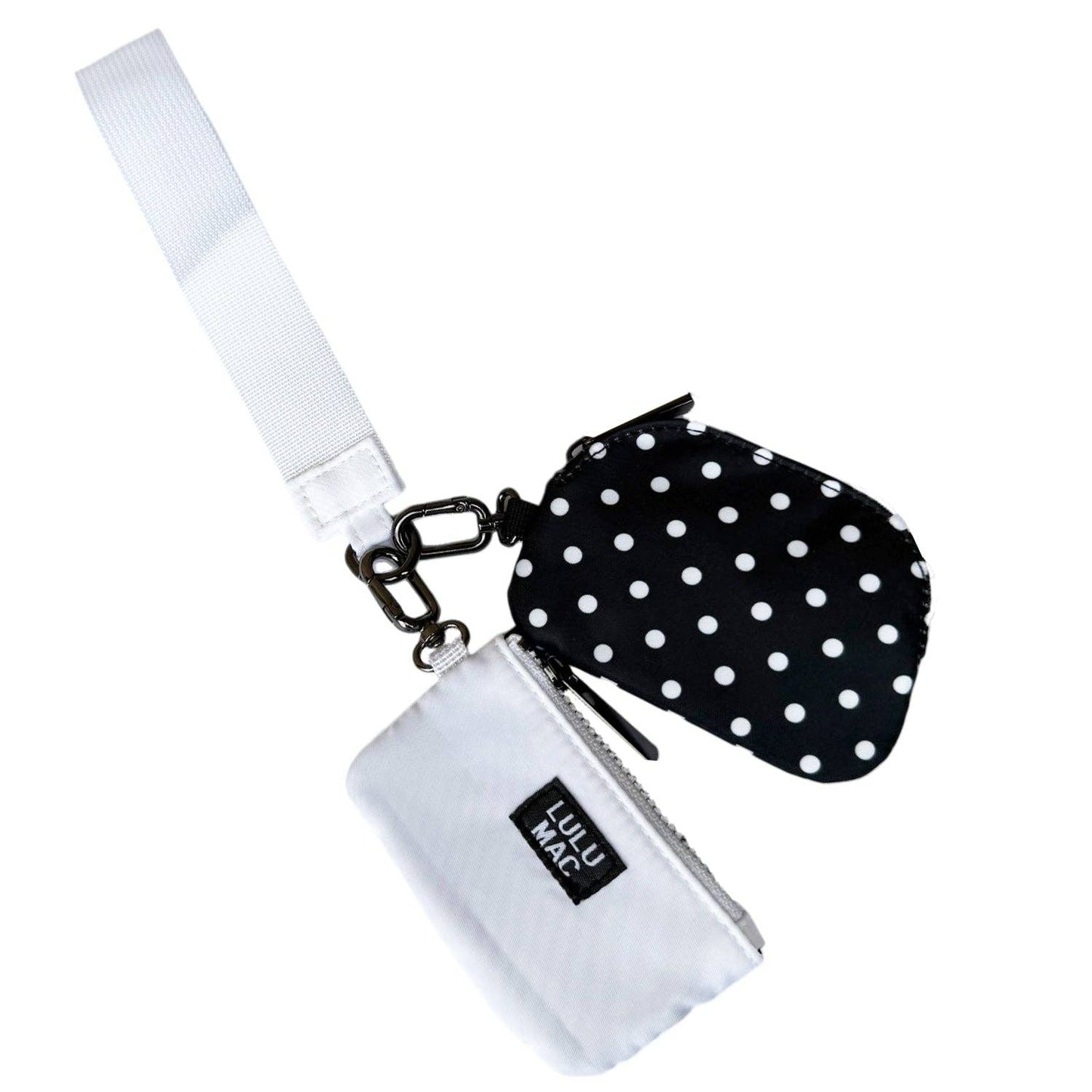 Lulu Mac Black/White Polka Dot Wristlet