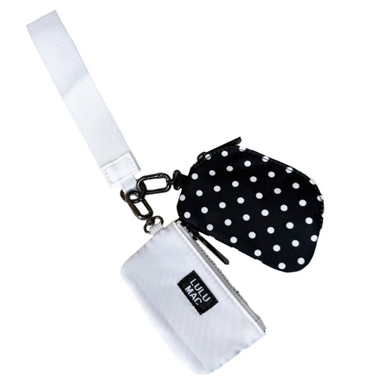 Lulu Mac Black/White Polka Dot Wristlet