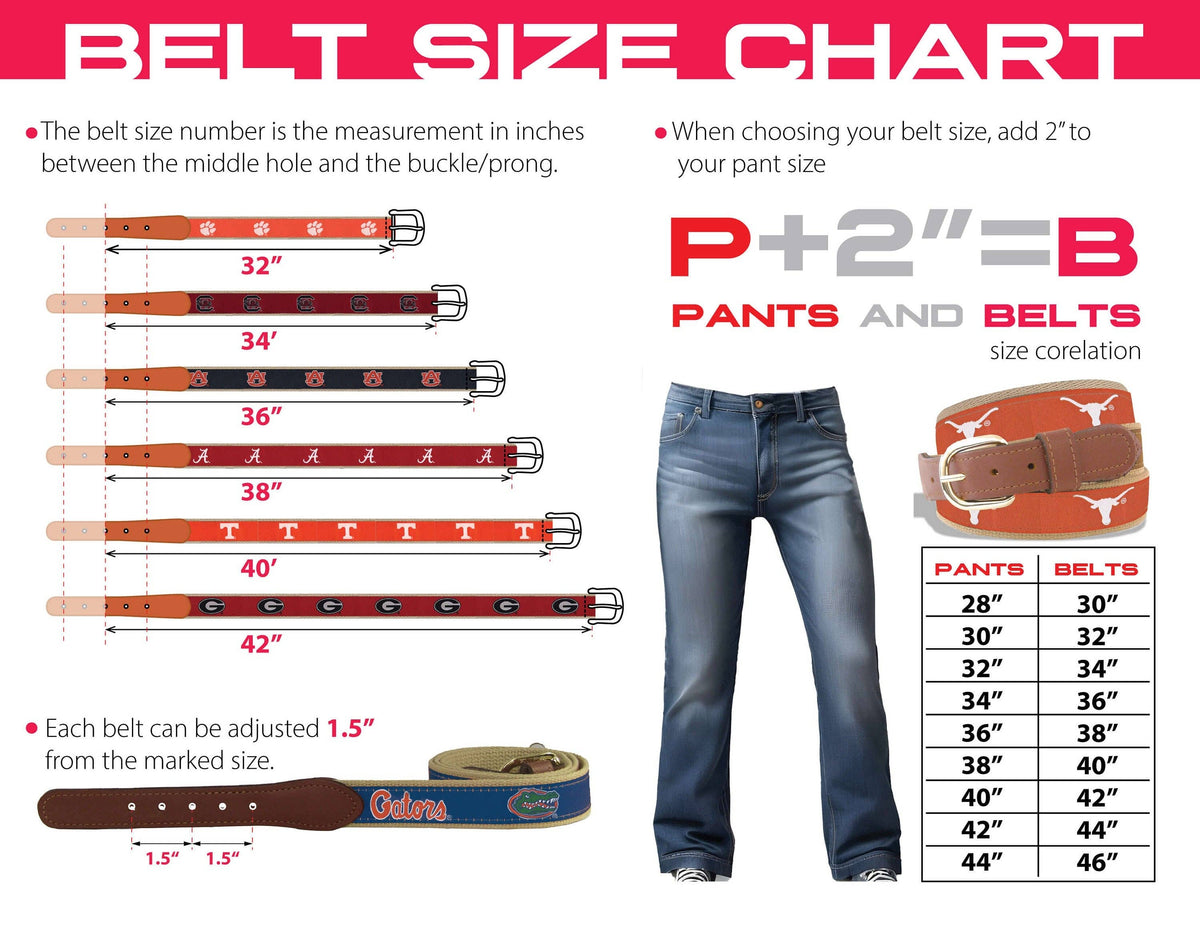 Alabama Crimson Tide Men's Collegiate Woven Ribbon Belt