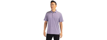 Cutter & Buck Forge Eco Double Stripe Recycled Mens Polo: Hunter/White