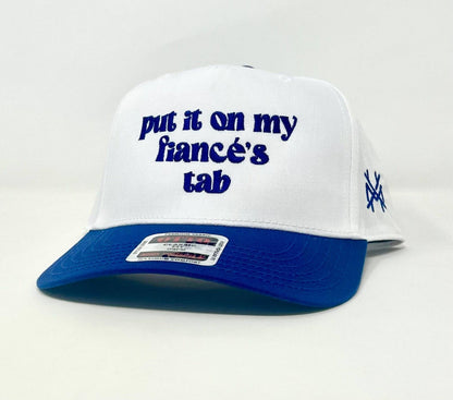 MHC Put it on my Fiancé's Tab Trucker Hat: Red/Natural Otto