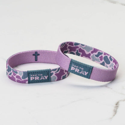Tap To Pray® Wristband – River Rock Camo - Lilac