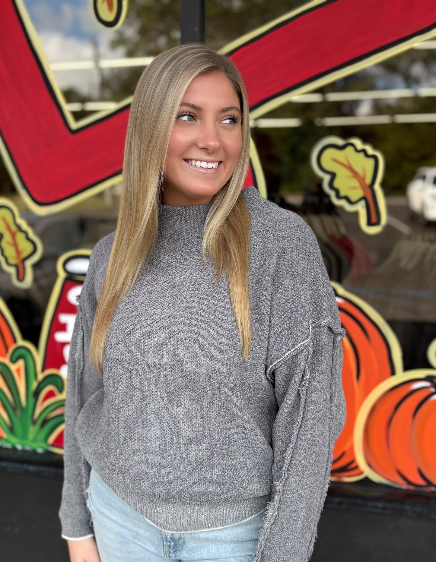 “The Festive Sweater” - H Grey