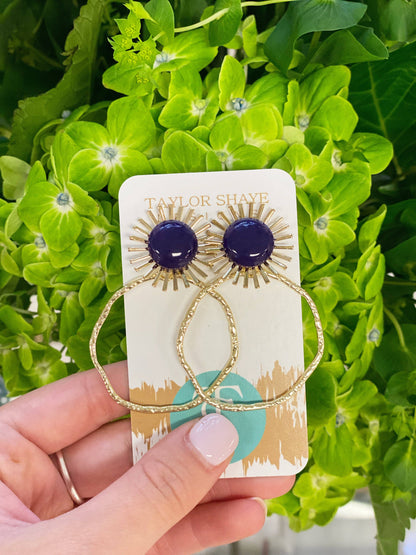 Colorful Sunburst Hoops: Mint