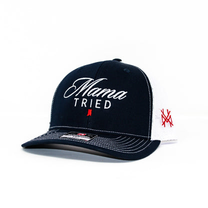 MHC Mama Tried Ultra Trucker Hat: Mossy Oak Breakup Country/Natural Otto