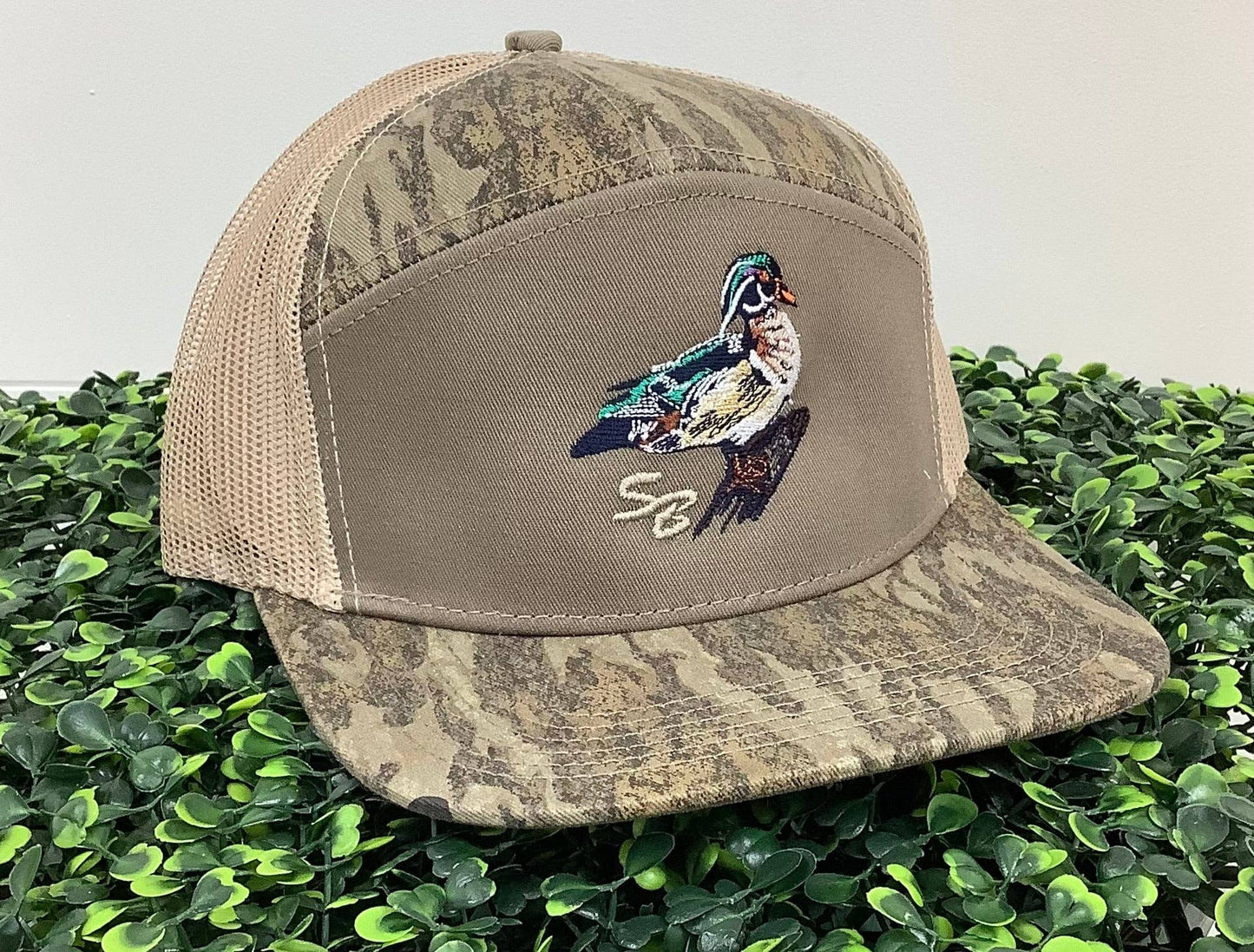 Wood Duck SB Cap: Ghost Vein Camo 7 Panel