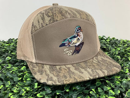 Wood Duck SB Cap: Ghost Vein Camo 7 Panel