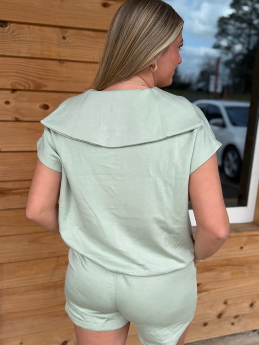 Seafoam Two Piece Scuba Set: Seafoam