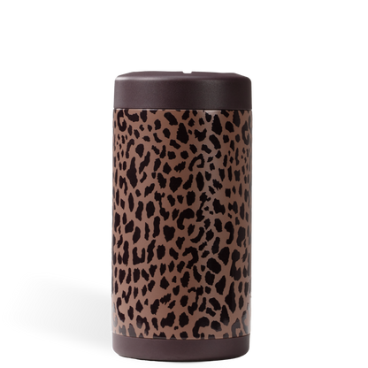 Brown Leopard HydroJug 16 oz Can Cooler