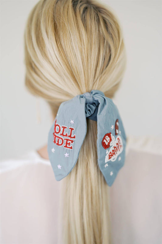 University of Alabama Beaded Scrunchie