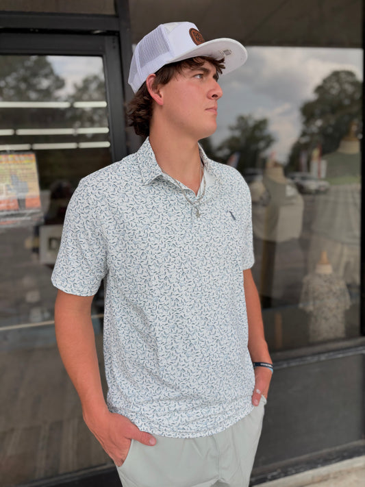 Local Boy Outfitters Dirty Myrtle Polo - Duck Dog - White