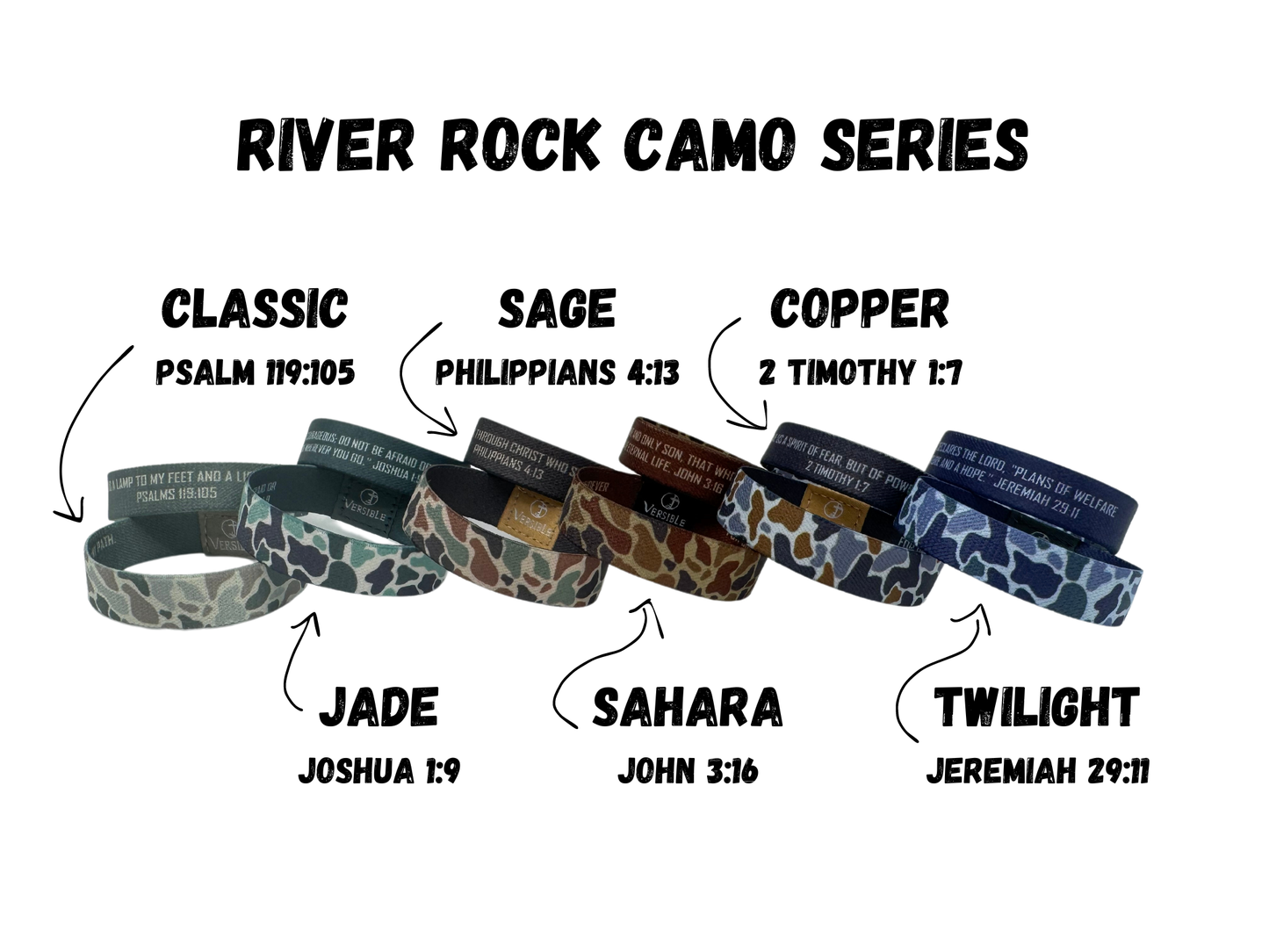River Rock Camo Collection: Medium / Sahara - John 3:16
