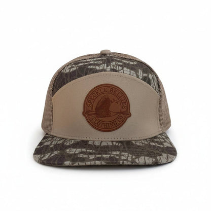 Circle Logo Large Leather Patch Flat Bill: Bottomland