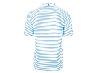 Cutter & Buck Virtue Eco Pique Stripe Recycled Mens Polo: College Purple